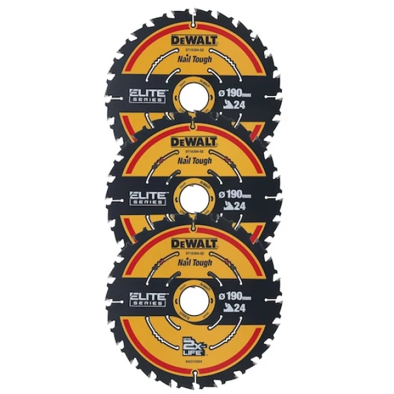 DEWALT Körfűrészlap, készlet, ELITE CSB, 3db, 190mm