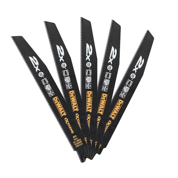 DEWALT Orrfűrészlap, 228mm, 5db, 2xlap, 10 TPI, általános
