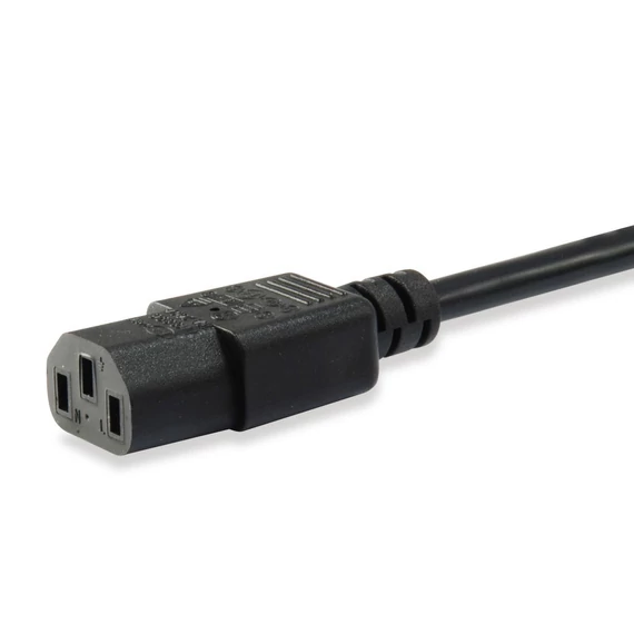 Tápkábel, C13/SCHUKO, 1,8 m, EQUIP, fekete
