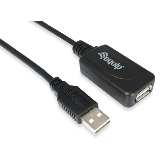 USB 2.0 hosszabbító kábel, aktív, 15 m, EQUIP