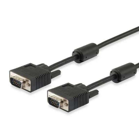 VGA monitor kábel, ferrit gyűrűvel, 5 m, EQUIP