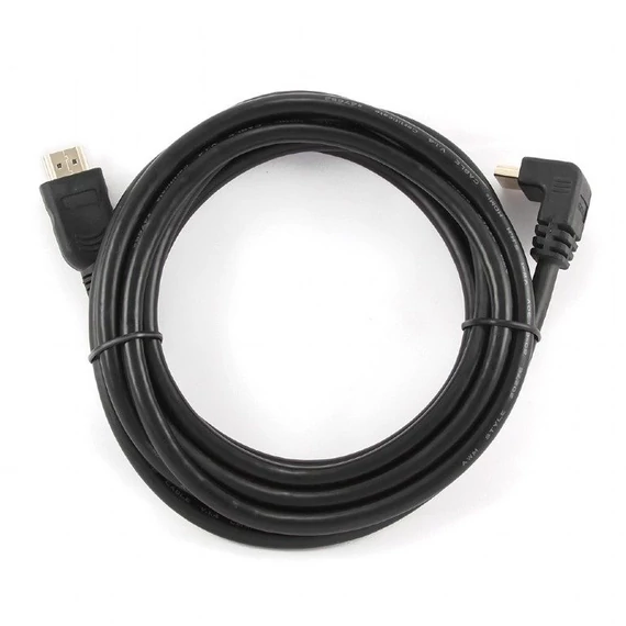 Gembird CC-HDMI490-10 HDMI High speed 90 degrees male to straight male connectors cable 19 pins gold-plated connectors 3