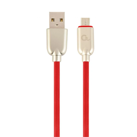 Gembird CC-USB2R-AMmBM-2M-R microUSB Premium rubber charging and data cable 2m Red