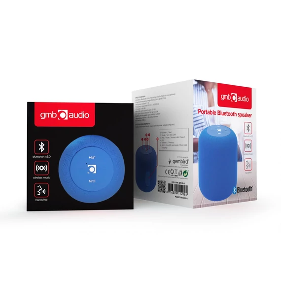 Gembird SPK-BT-15-B Portable Bluetooth Speaker Blue