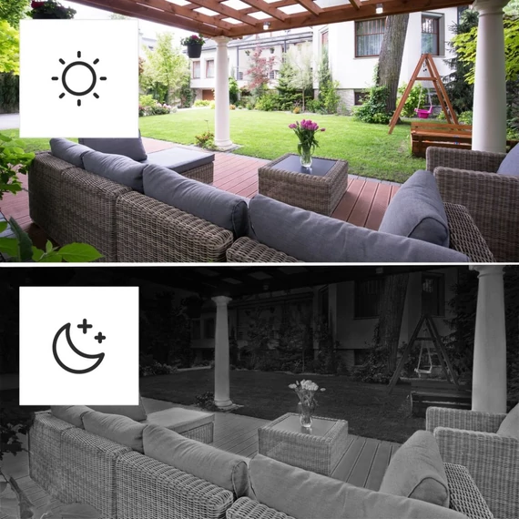 Biztonsági kamera HAMA kültéri 1080p éjjellátó + reflektor