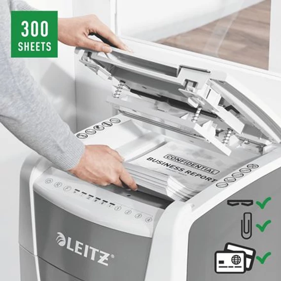 Iratmegsemmisítő, konfetti, 300 lap, LEITZ 