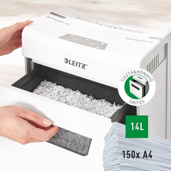 Iratmegsemmisítő, mikrokonfetti, 4 lap, LEITZ 
