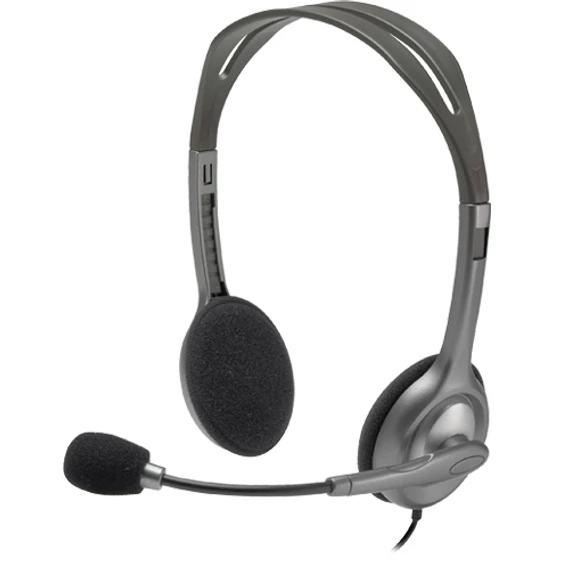 Fejhallgató, mikrofonnal, vezetékes, LOGITECH 