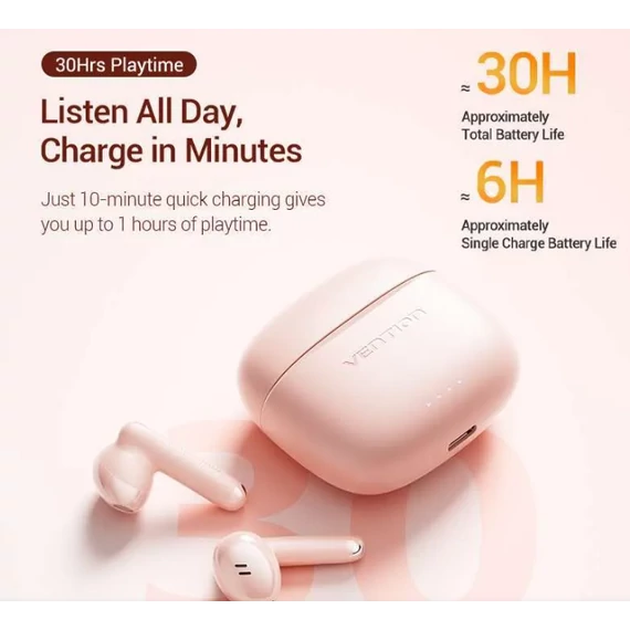 FÜLHALLGATÓ E03 (Elf earbuds,pink), Vention