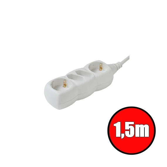 Somogyi NV 14/WH 1.5m 2euro+2védőérintkezős aljzat