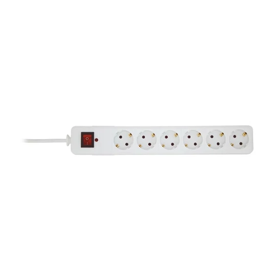 Somogyi NVT 06K/WH 6 aljzat 1,5méter 3x1,5mm2 túlfeszültség védett elosztó