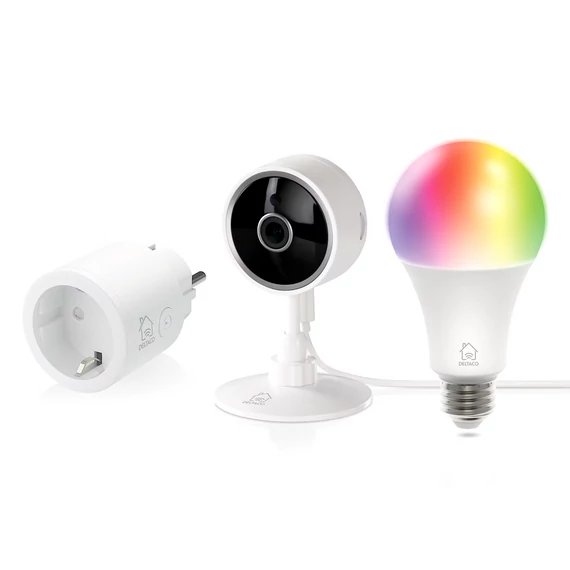 Szett SMART HOME SH-KIT02 1xAljzat,1xIzzó, 1xKamera, Deltaco