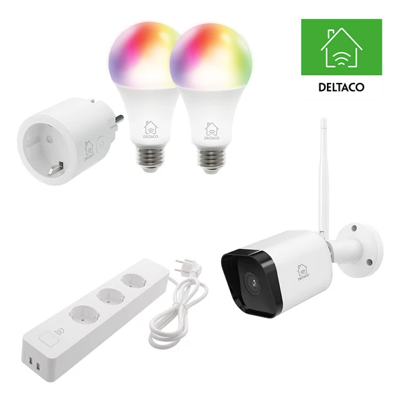 Szett SMART HOME SH-KIT03 Aljzat/Izzó/Kamera/Elosztó Deltaco