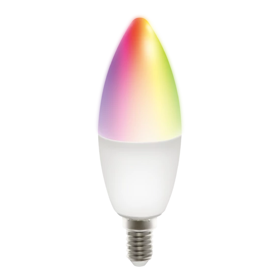 Izzó SMART HOME SH-LE14RGB, WiFi, E14, 5W, RGB, Deltaco