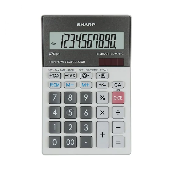 Számológép, asztali, 10 számjegy, SHARP 