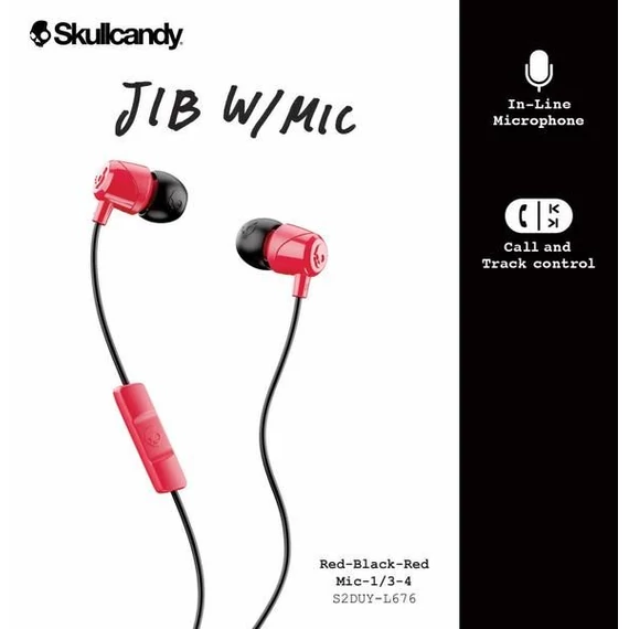 Skullcandy S2DUY-L676 JIB piros-fekete fülhallgató