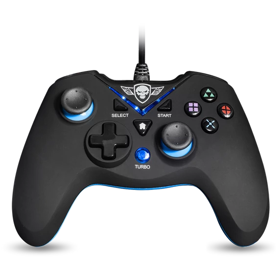Spirit of Gamer XGP WIRED fekete-kék PC/PS3 vezetékes kontroller