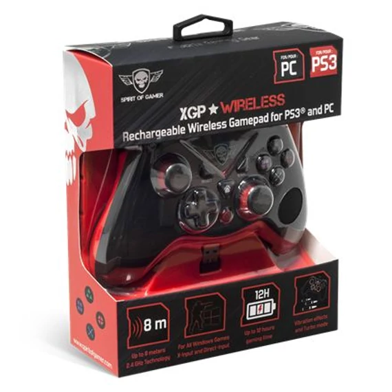 Spirit of Gamer XGP WIRELESS fekete-piros vezeték nélküli kontroller