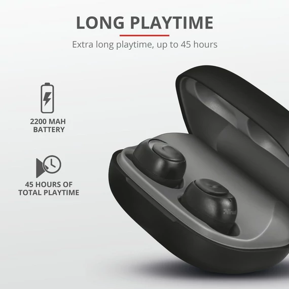 Trust Duet XP Bluetooth True Wireless Bluetooth fekete fülhallgató