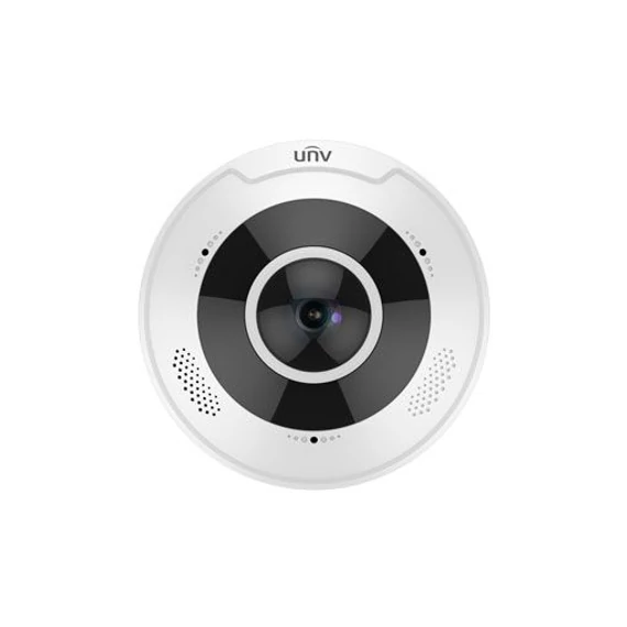 Uniview Pro 4K (8MP) halszem dómkamera, 1.8mm fix objektívvel, mikrofonnal és hangszóróval