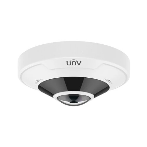 Uniview Pro 4K (8MP) halszem dómkamera, 1.8mm fix objektívvel, mikrofonnal és hangszóróval