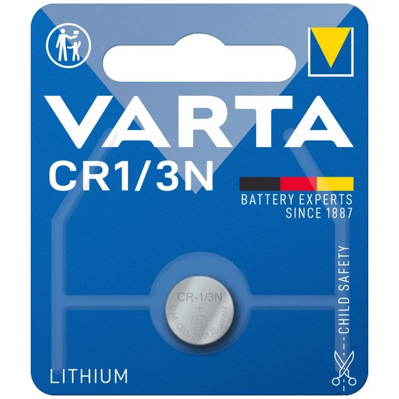 Gombelem, 3V, CR1/3N BL1, 1 db, lítium, VARTA 