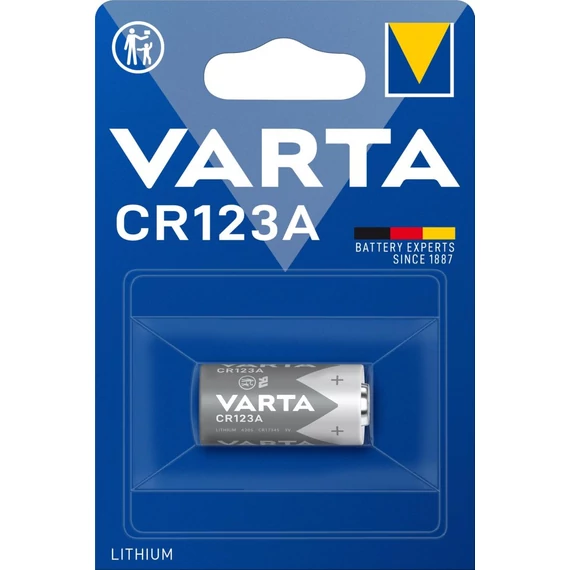 Elem, CR123A fotóelem, lítium, 1 db VARTA