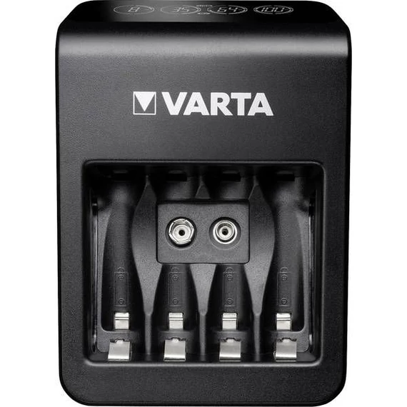 Elemtöltő, AA/AAA/9V, 4xAA 2100 mAh, LCD kijelző, VARTA 