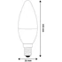 LED izzó, E14, gyertya, 6,5W, 806lm, 3000K, AVIDE
