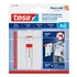 Kép 4/9 - Akasztószög, öntapadó, állítható, TESA "Powerstrips®", sima felületre, 2db/bliszt