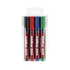 Kép 3/3 - Alkoholos marker készlet, 1,5-3 mm, kúpos, EDDING "300", 4 különböző szín