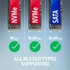 Kép 6/6 - Axagon ADM2-AM USB-A 3.2 Gen2 - 1x NVMe/SATA SSD adapter