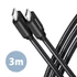 Kép 7/7 - AXAGON BUCM3-CM30AB Speed USB-C <> USB-C 3.2 Gen 1 Cable 3m Black