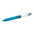 Golyóstoll, 0,32 mm, nyomógombos, négyszínű, BIC 