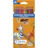 Színes ceruza BIC Kids Evolution hatszögletű hajlékony csíkos környezetbarát 12db/készlet