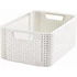 Kép 1/2 - Rattan hatású kosár, 18l, törtfehér, CURVER "Style M"