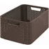 Kép 1/2 - Rattan hatású kosár, 18l, sötétbarna, CURVER "Style M"