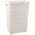 Rattan hatású szennyestartó, 60l, CURVER, törtfehér