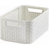 Rattan hatású kosár, 6l, törtfehér, CURVER 