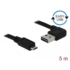 Kép 1/4 - Delock Kábel - 83385 (USB-A 2.0 hajlított -gt; USB Micro-B, apa/apa, 5m)
