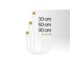Kép 3/3 - Delock Kábel - 83679 (USB2.0 - microUSB töltő és adat kábel készlet, 30/60/90cm, fehér)