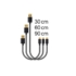 Kép 3/3 - Delock Kábel - 83680 (USB2.0 - microUSB töltő és adat kábel készlet, 30/60/90cm, fekete)