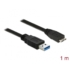 Kép 1/2 - Delock Kábel - 85072 (USB3.0 A – USB3.0 Micro-B kábel, apa/apa, fekete, 1m)