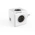 Kép 1/3 - Elosztó, 4 aljzat, 2 USB csatlakozó, ALLOCACOC "PowerCube Original USB DE", fehér-szürke