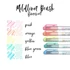 Kép 5/5 - Ecsetirón készlet, kétvégű ZEBRA "Mildliner Fluorescent", 5 szín