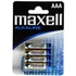 Kép 1/2 - Elem AAA mikro LR03 alkaline 4 db/csomag, Maxell