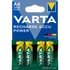 Kép 1/5 - Tölthető elem, AA ceruza, 4x2600 mAh, előtöltött, VARTA "Power"