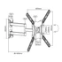 Kép 4/9 - EQuip 23"-55" Articulating TV Wall Mount Bracket Black