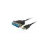 Kép 1/4 - Equip átalakító - 133383 (USB2.0 - Párhuzamos (Parallel), apa/apa, EPP/ECP)