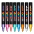 Kép 2/2 - Filctoll UNI Posca PC-5M metál színek 8 db/készlet